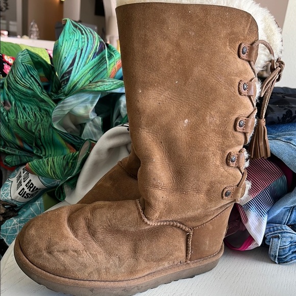 UGG Chestnut Kristabelle Boots Size 7 - Picture 1 of 6